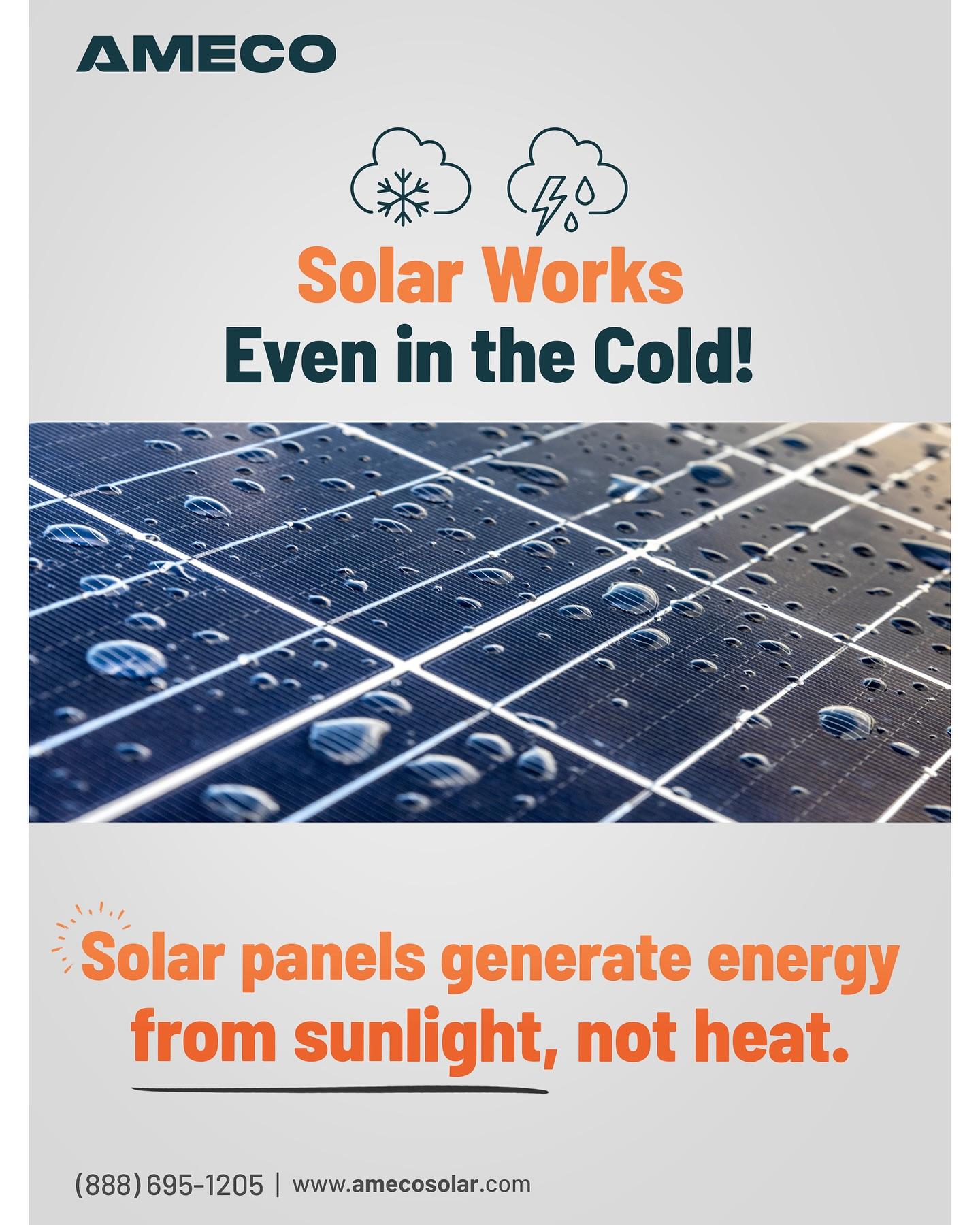 Rain or shine, solar panels keep producing!