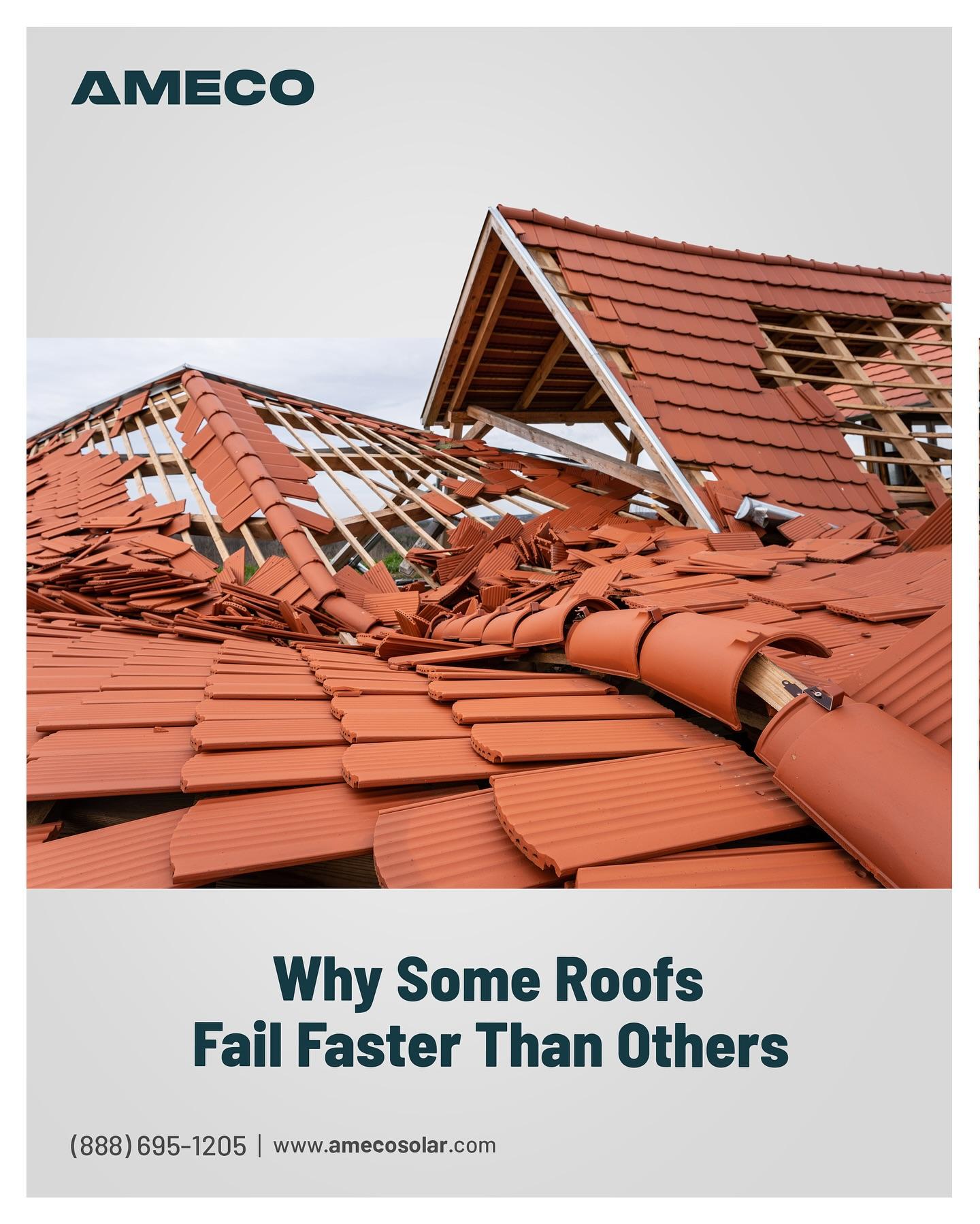 Some roofs wear out faster simply because they’re built with cheaper materials.