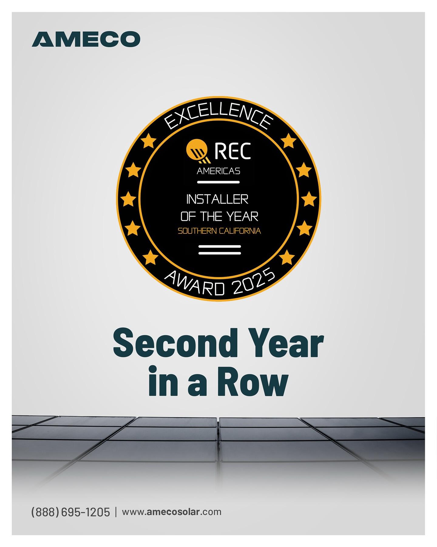 We’re honored to announce that for the second year in a row, we’ve been awarded the REC Customer Excellence Award!