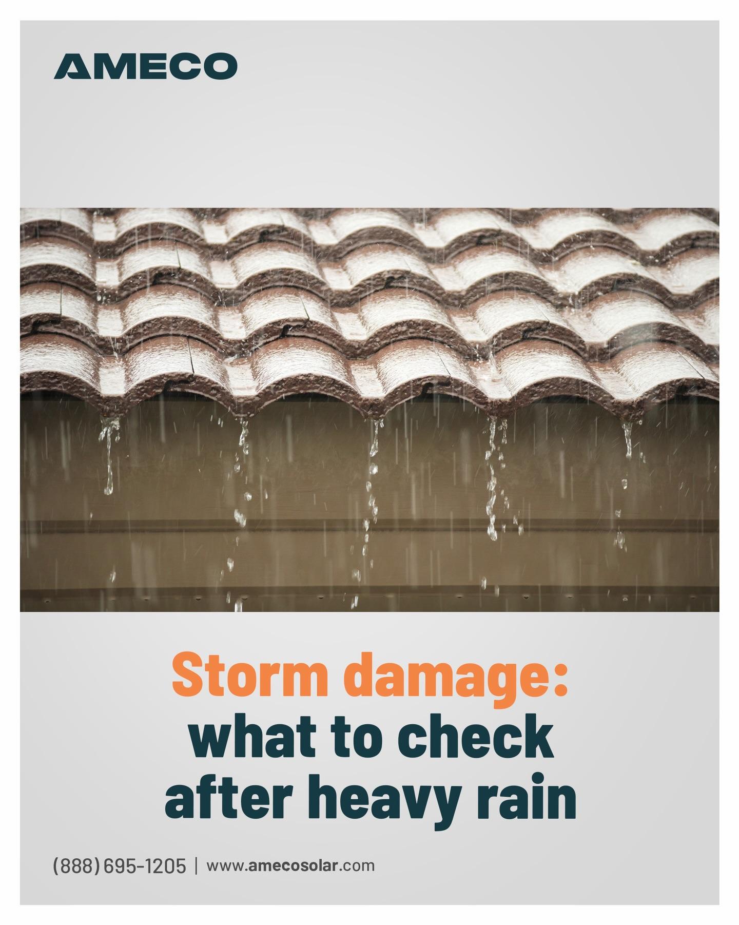 After heavy rain, check for missing shingles, sagging gutters, and water stains inside the home. Even minor damage can worsen if left untreated.