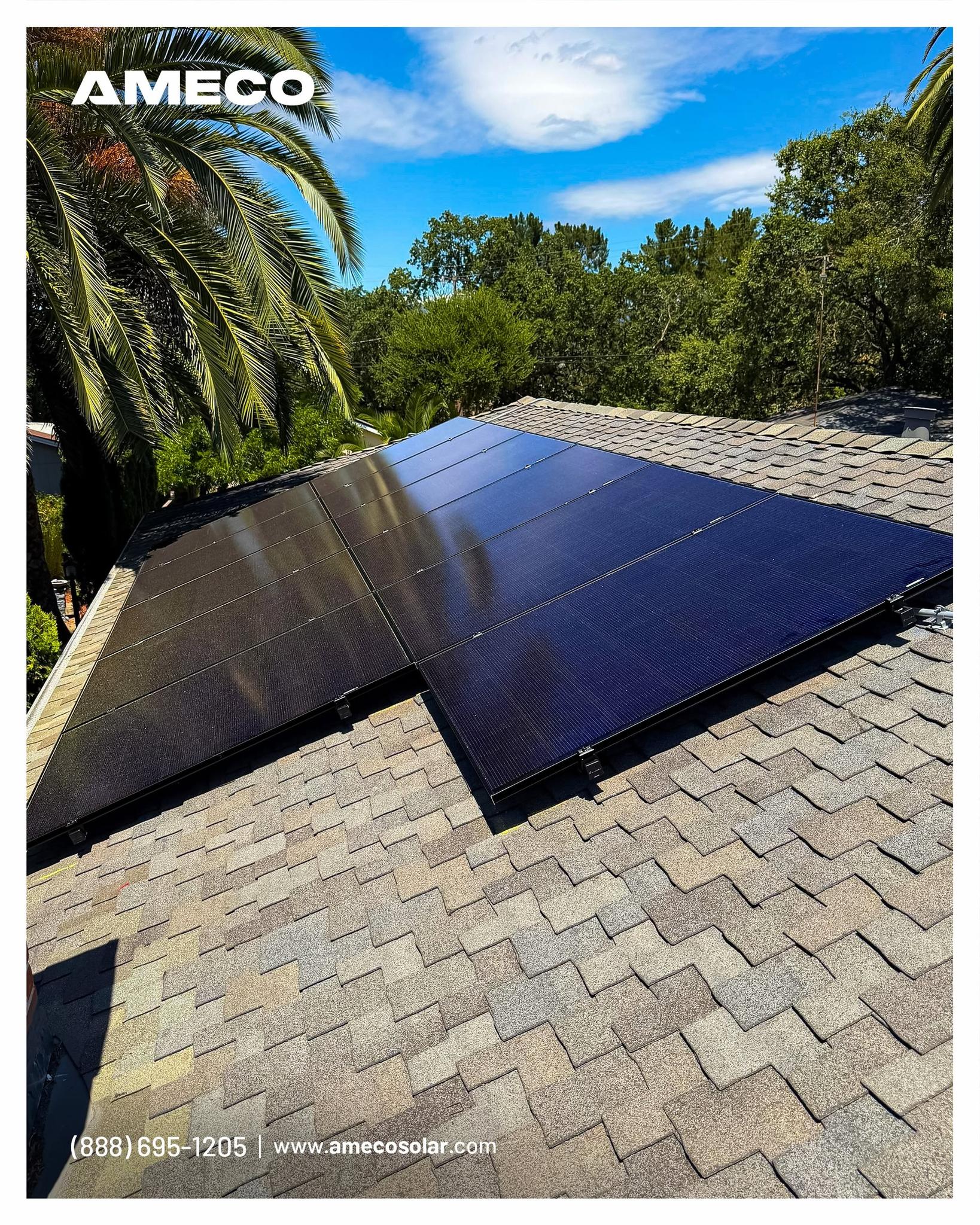 A clean solar installation that complements the roof while making the most of California sunshine.