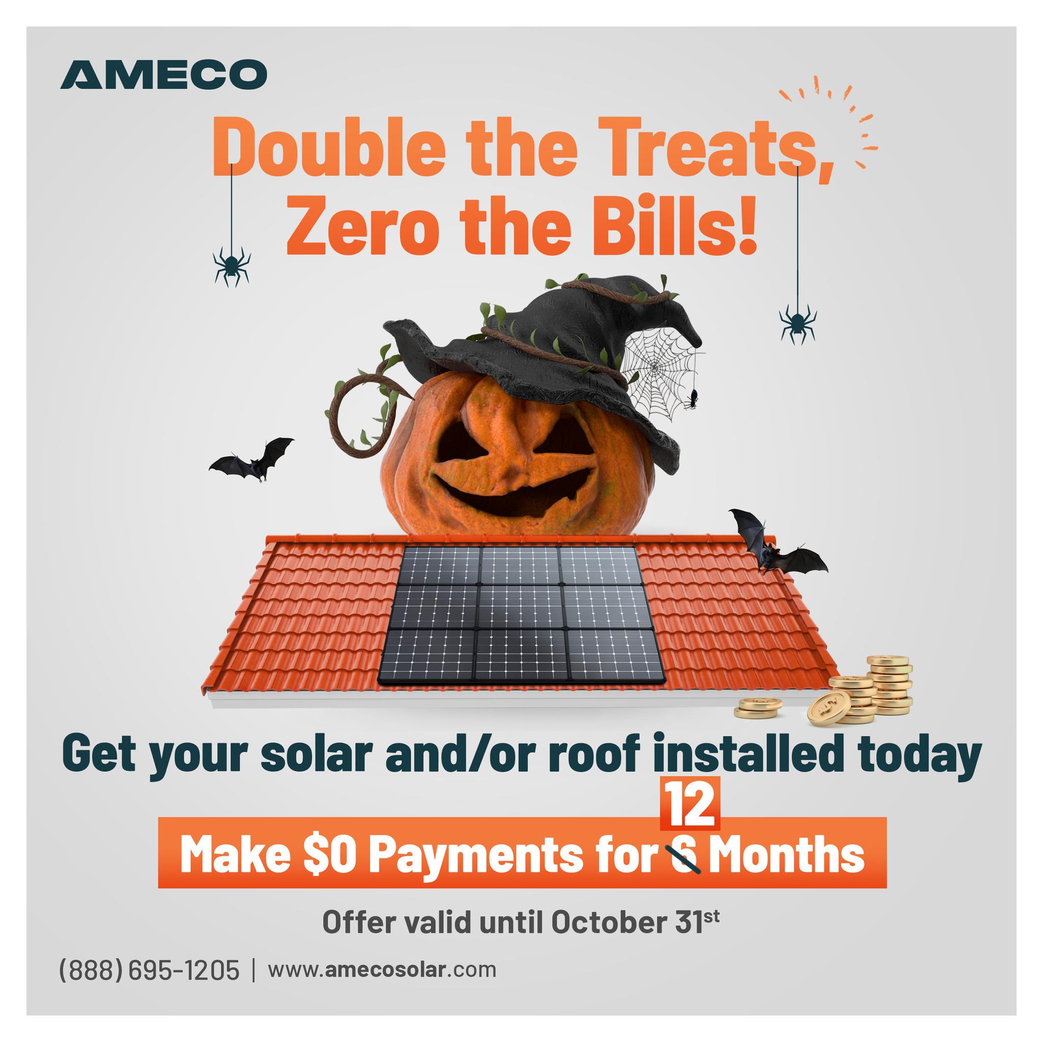 Get your solar or roof installed today and enjoy no payments for 12 months.