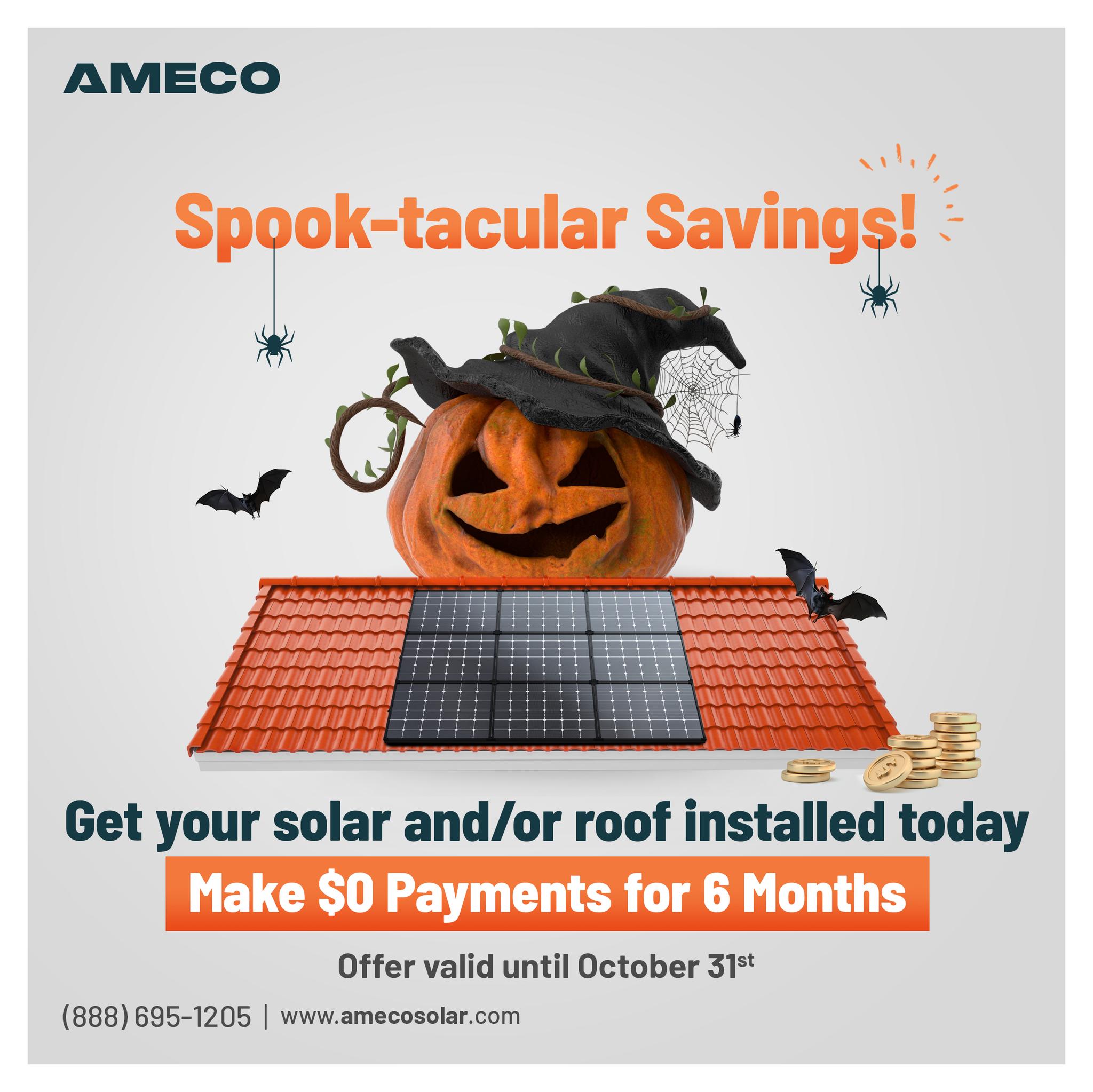 Lock in your solar and roofing savings now, and enjoy 6 months with no payments!
