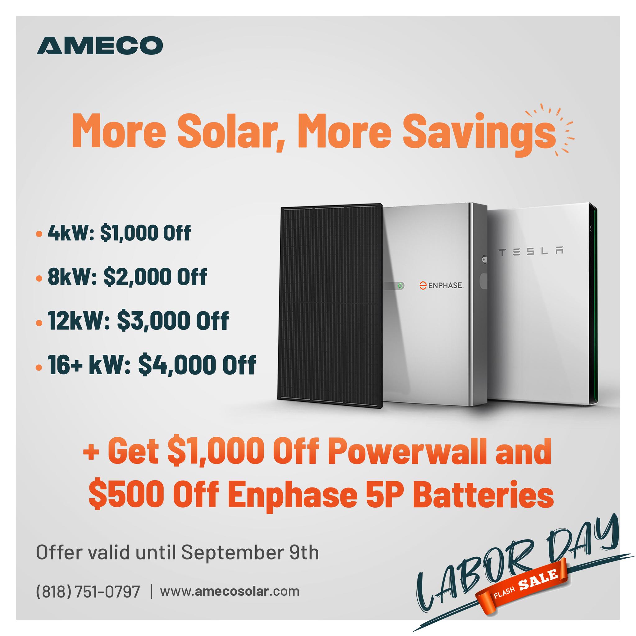 Get more solar power and save big with AMECO!