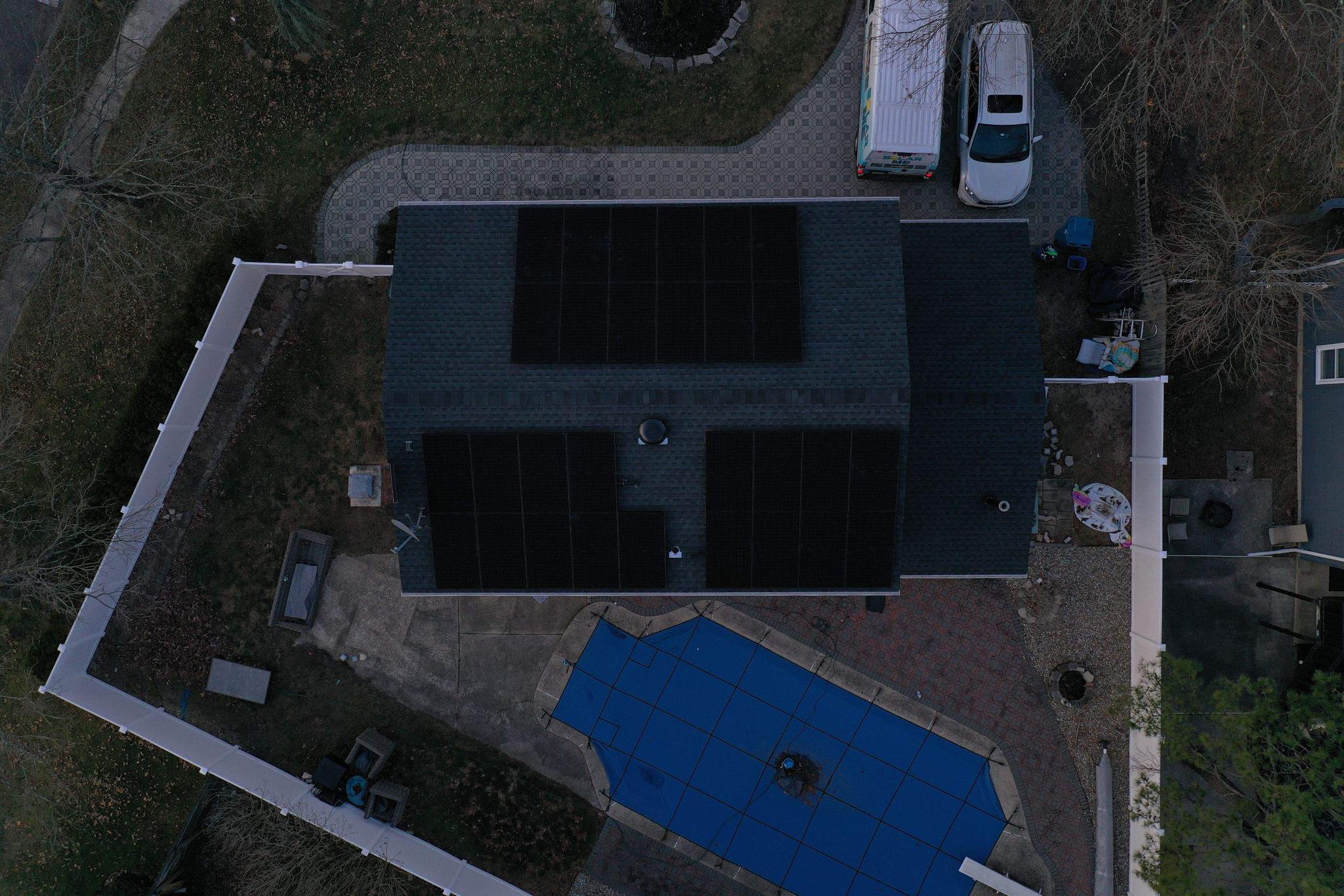 All black solar installation with no visible conduit!