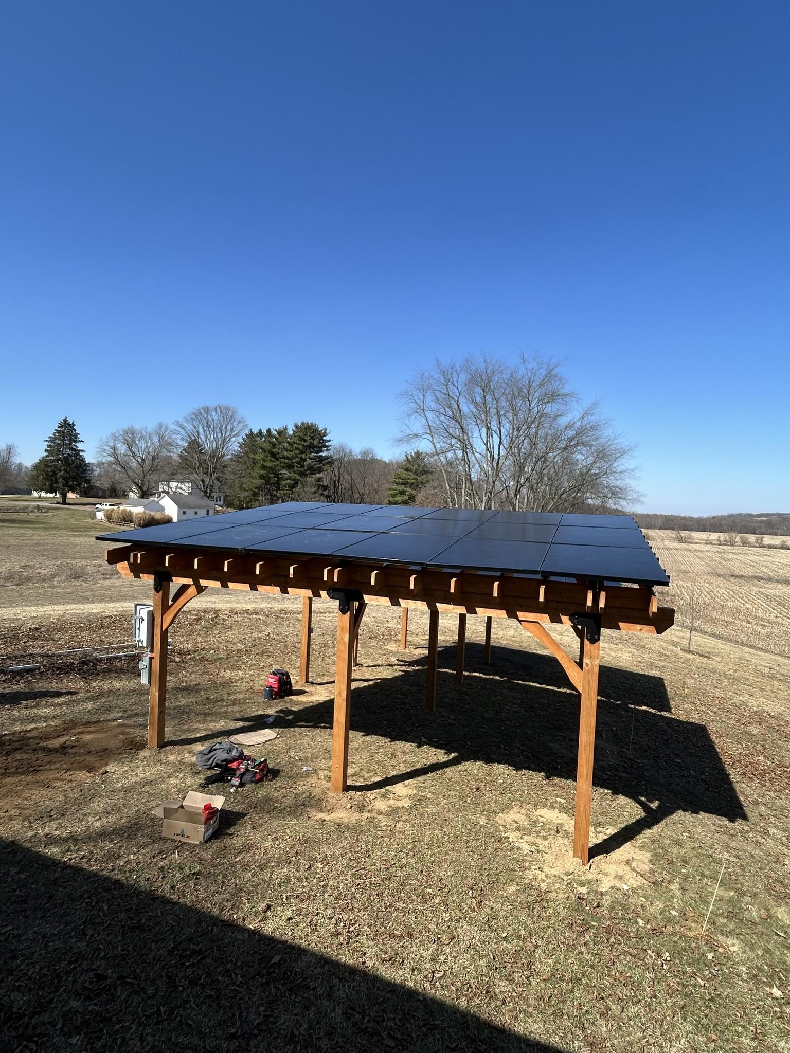 Wooden Solar Pergola