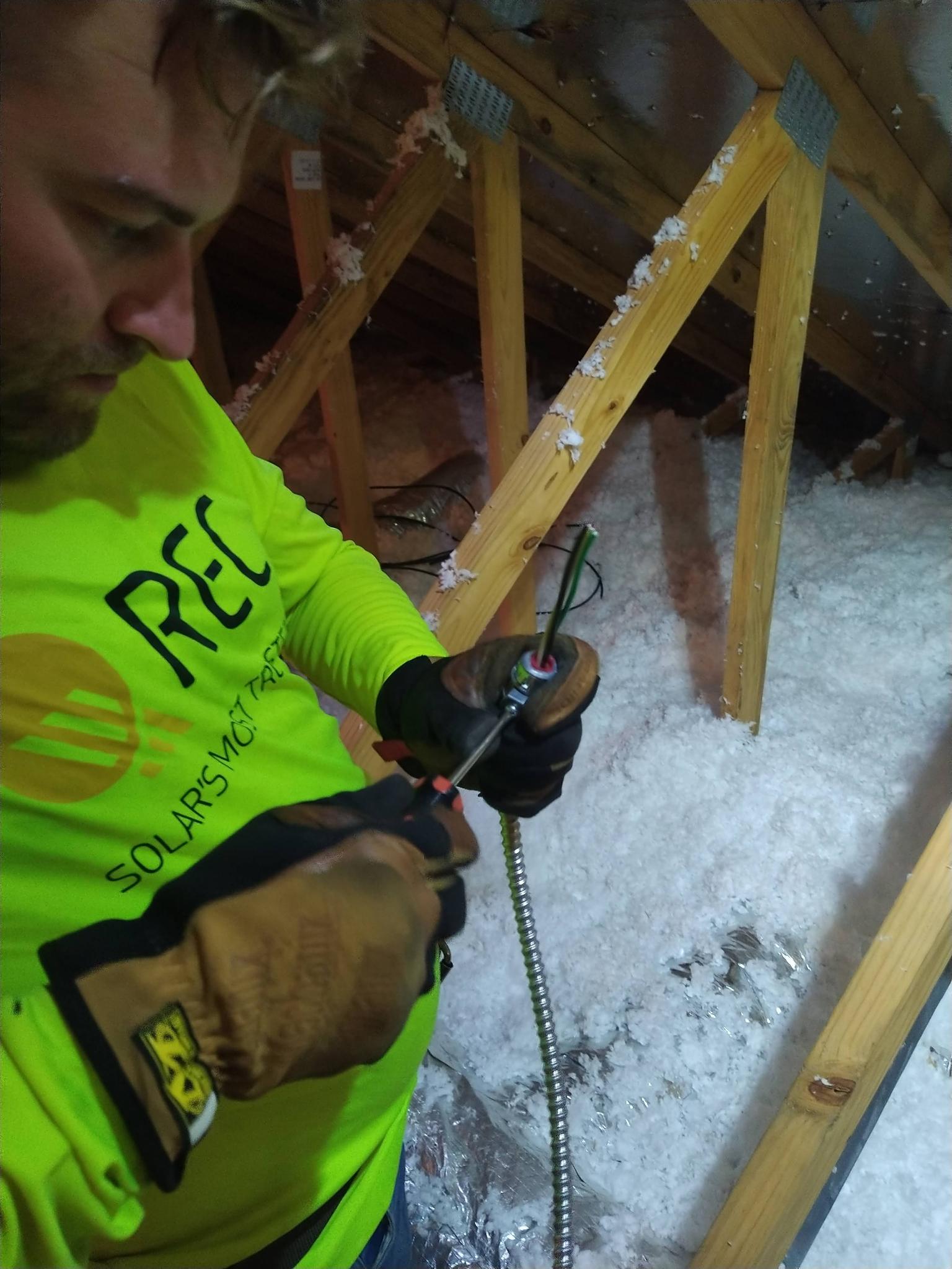 Attic wiring with proper materials