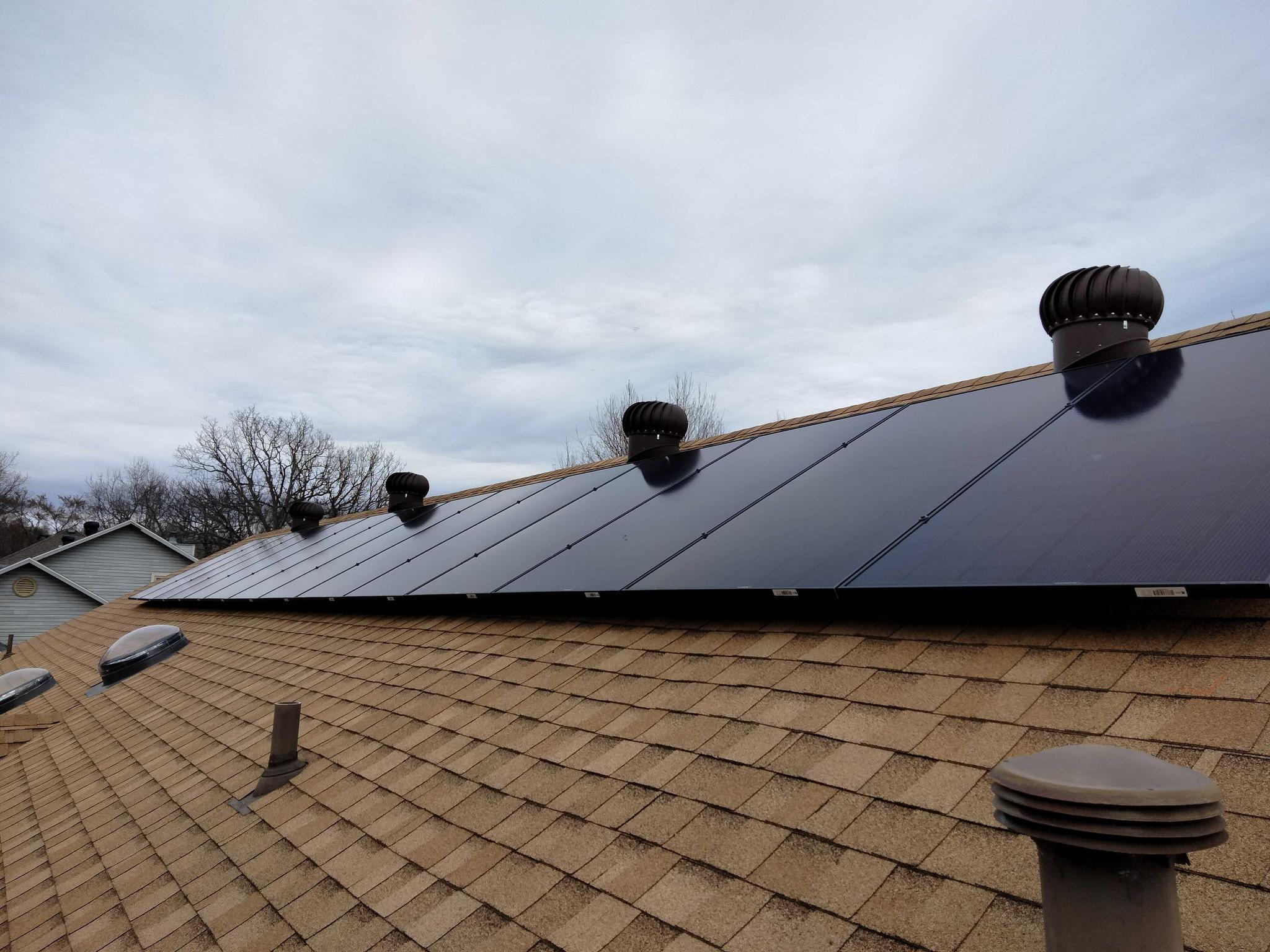 REC solar panels installed in Fayetteville, AR