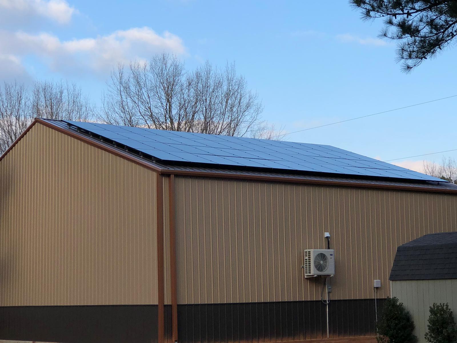 Solar on detached shop