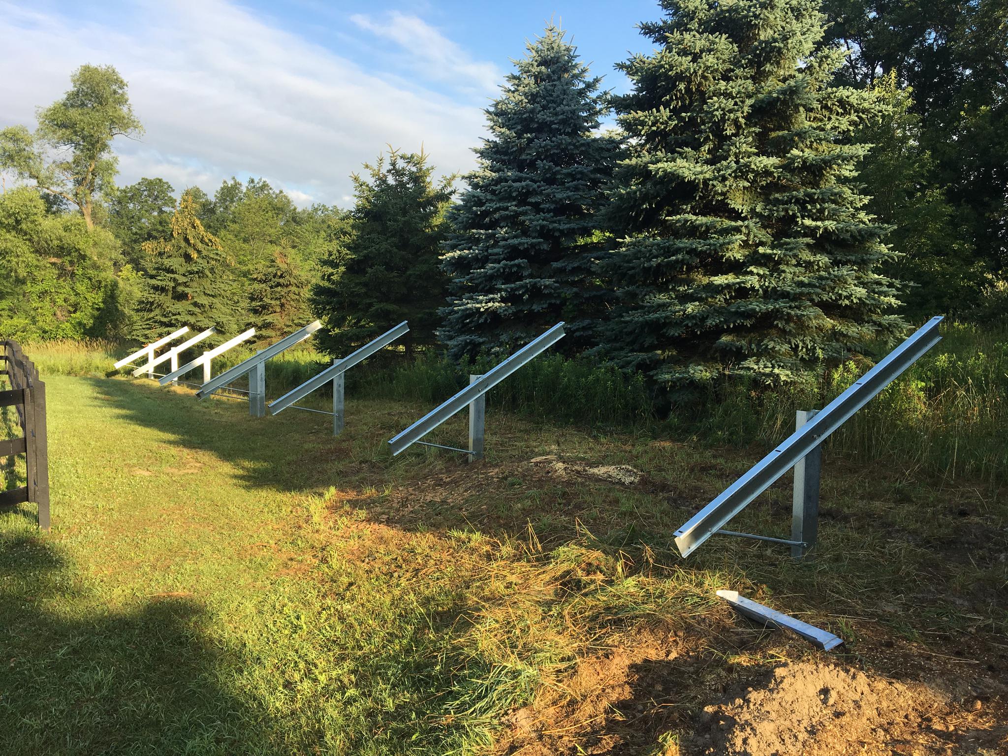 10kW Ground rack in Hartland prior to panel install