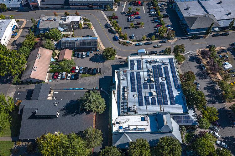 A commercial solar project in Southern Oregon.