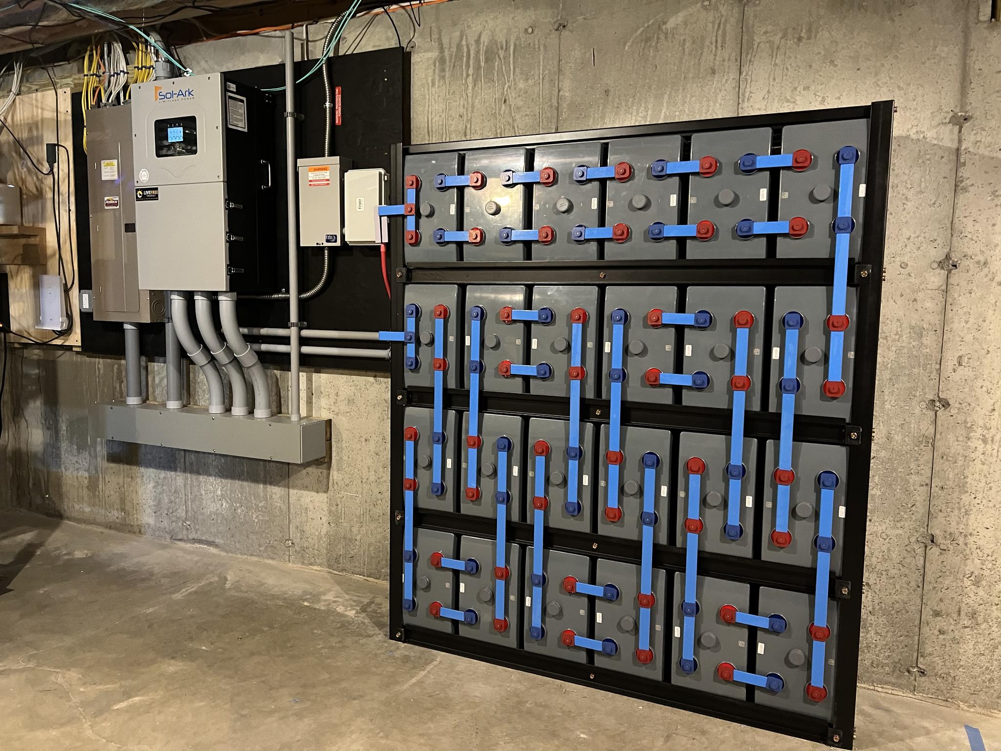 Sol-Ark15k inverter with 1000Ah Battery Wall