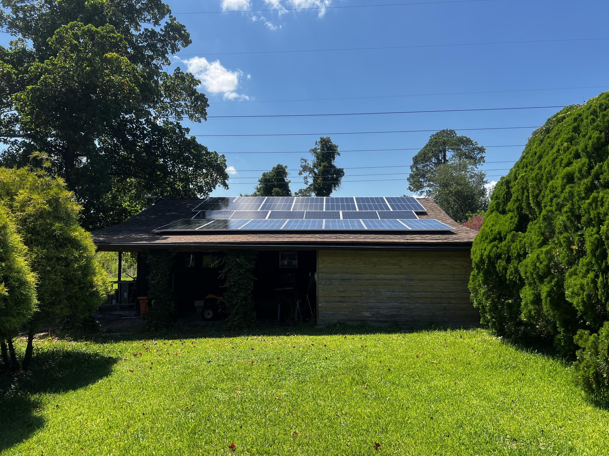Have a detached building or garage?  It may be the perfect south facing roof for your solar project.