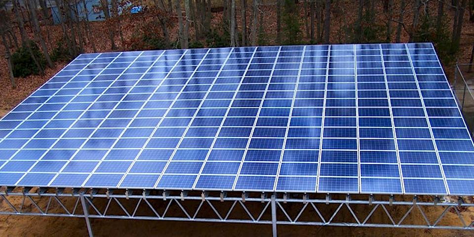 A Solar Canopy that doubles as shade for a picnic area!