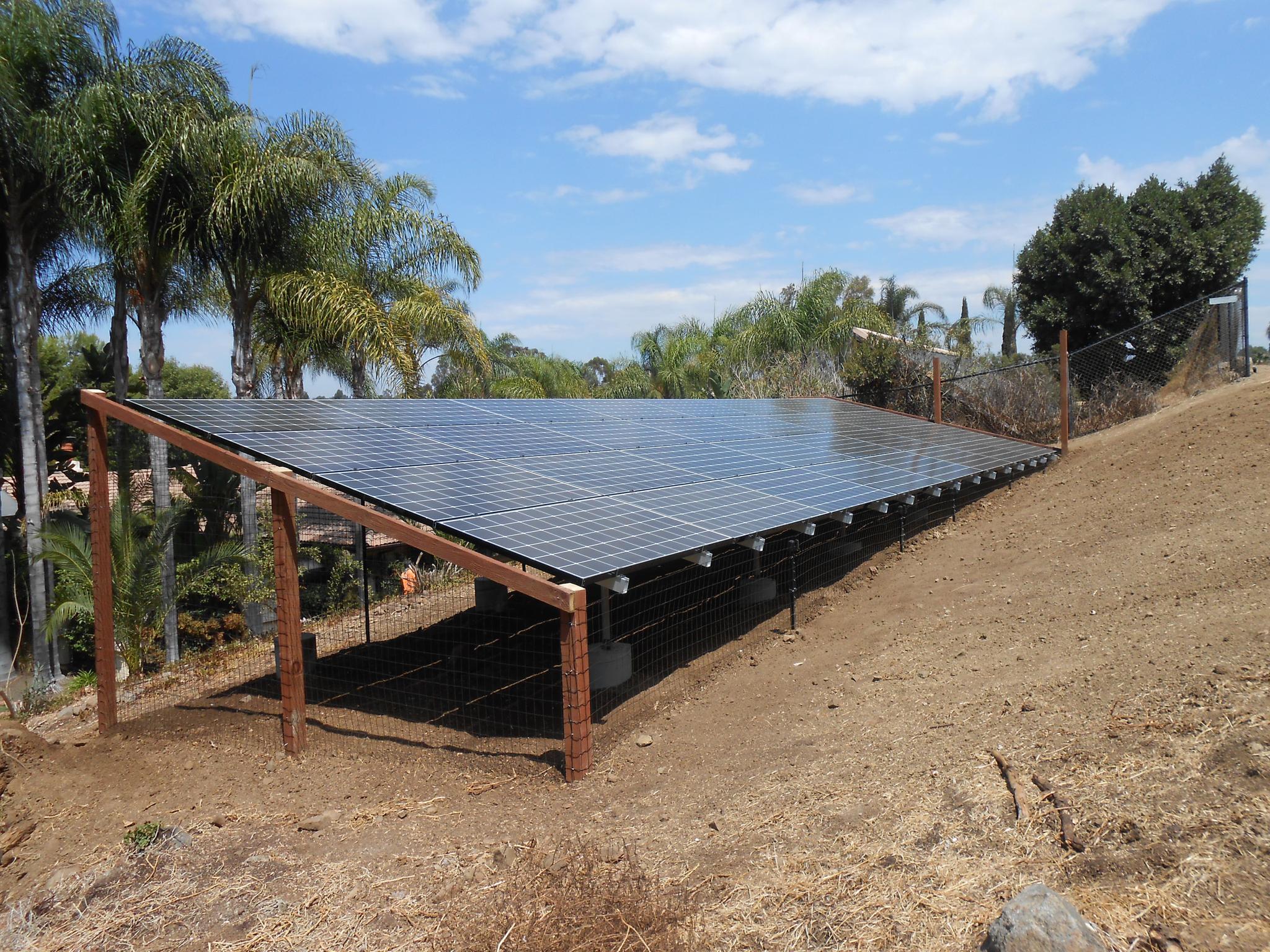 Vista ground-mount install.