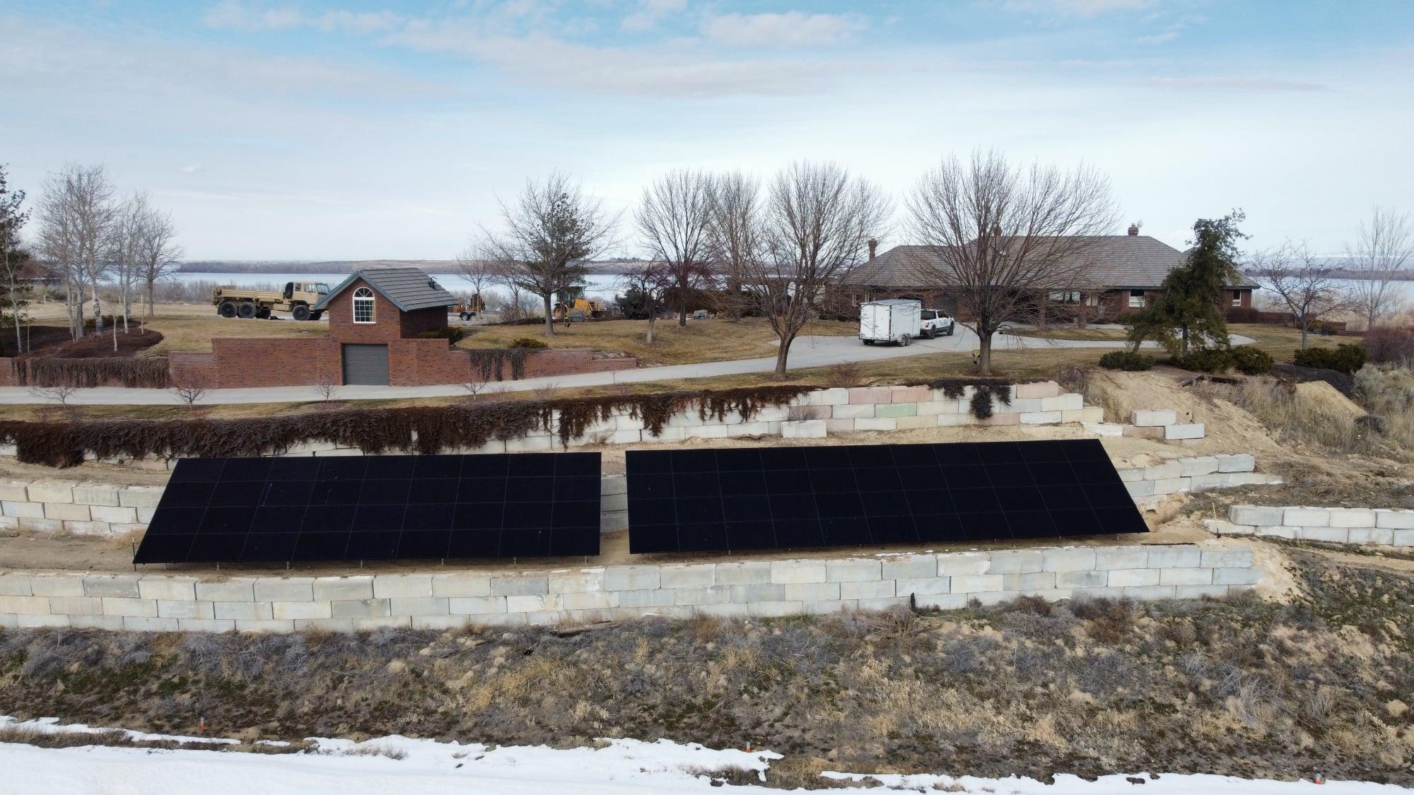 Ground mount and battery installation