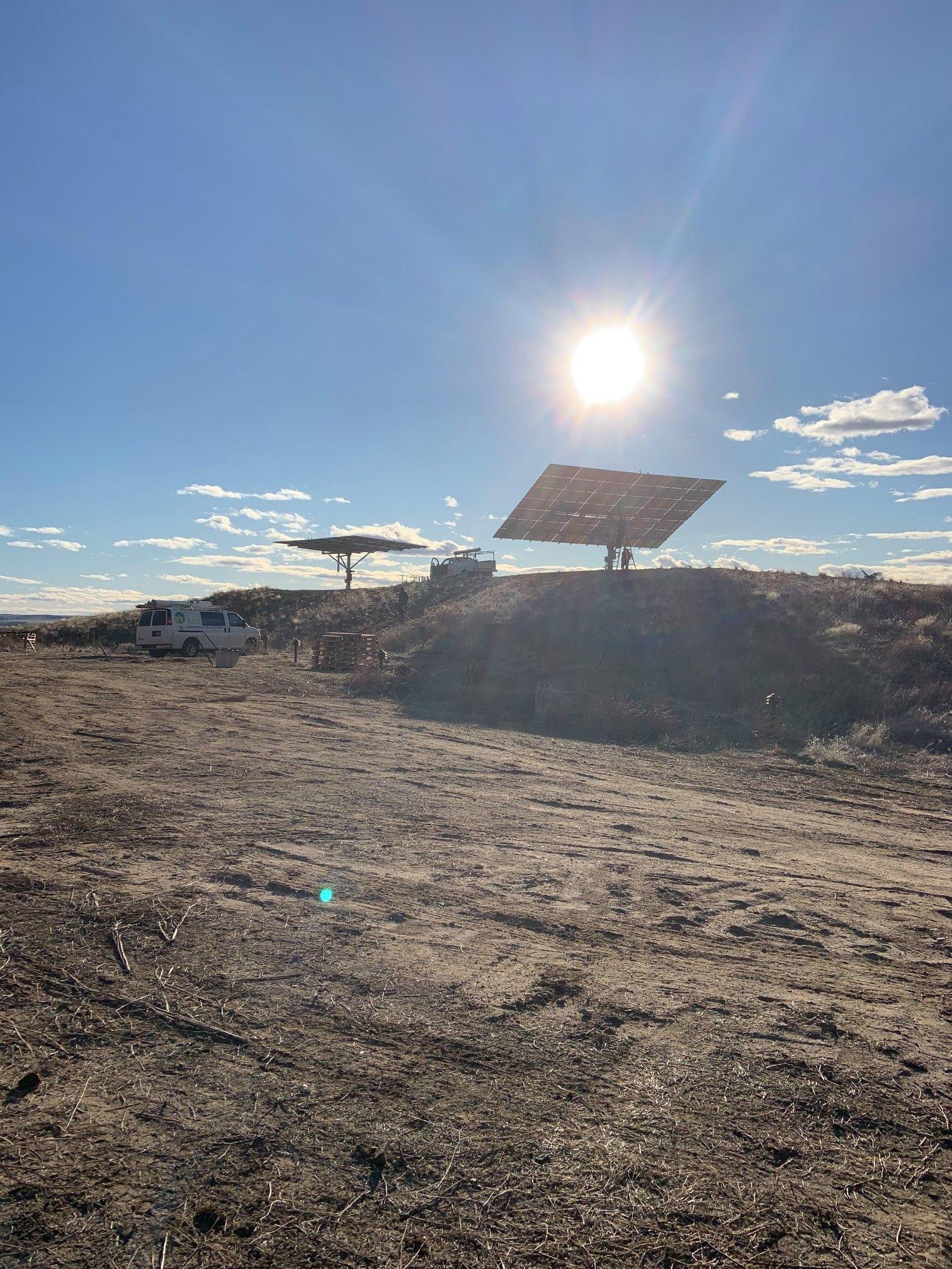 This installation is right by the Warm springs golf course. Next time you drive by take a look up at the hills and see if you can find it