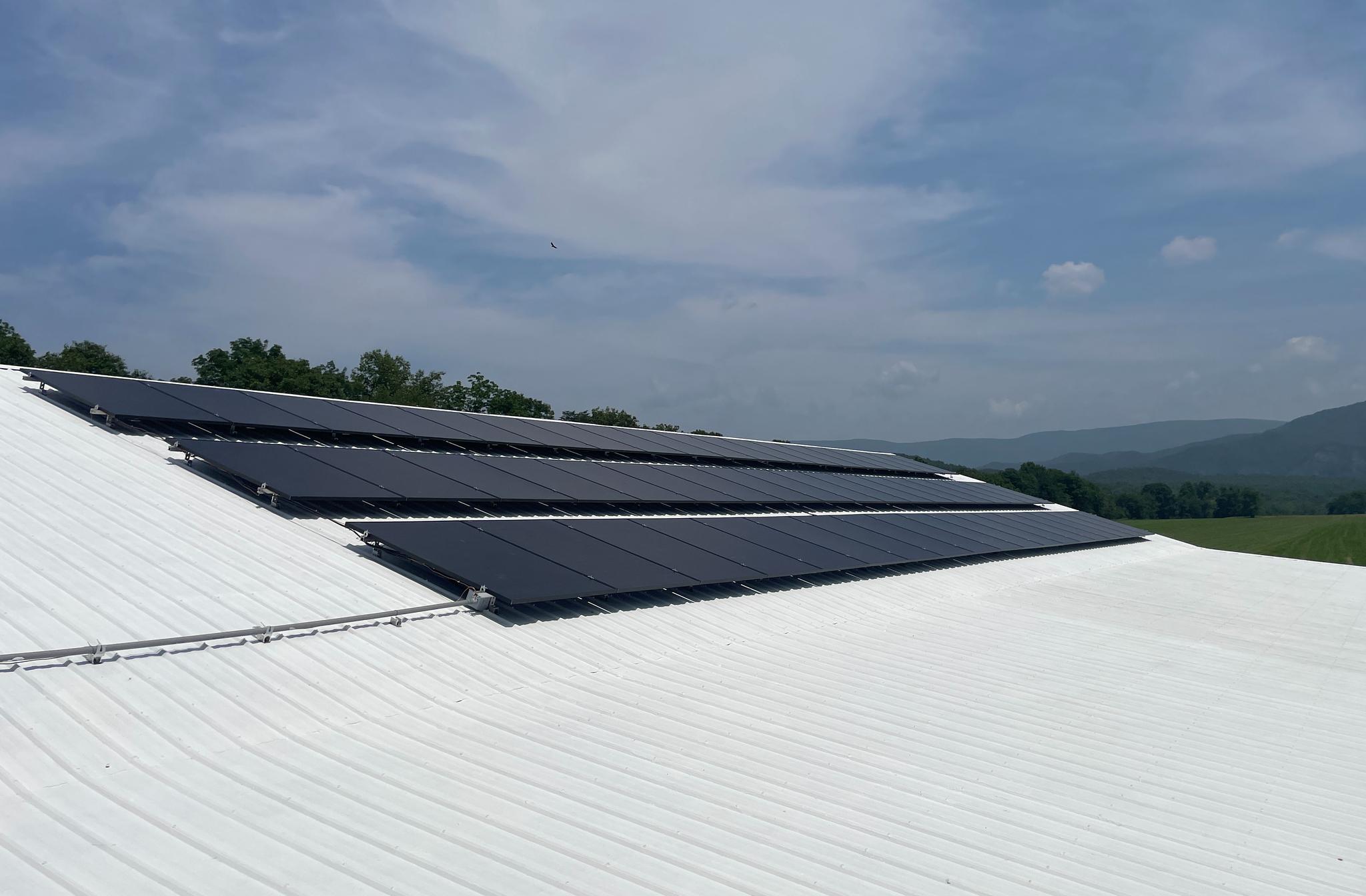 Large barn roof array