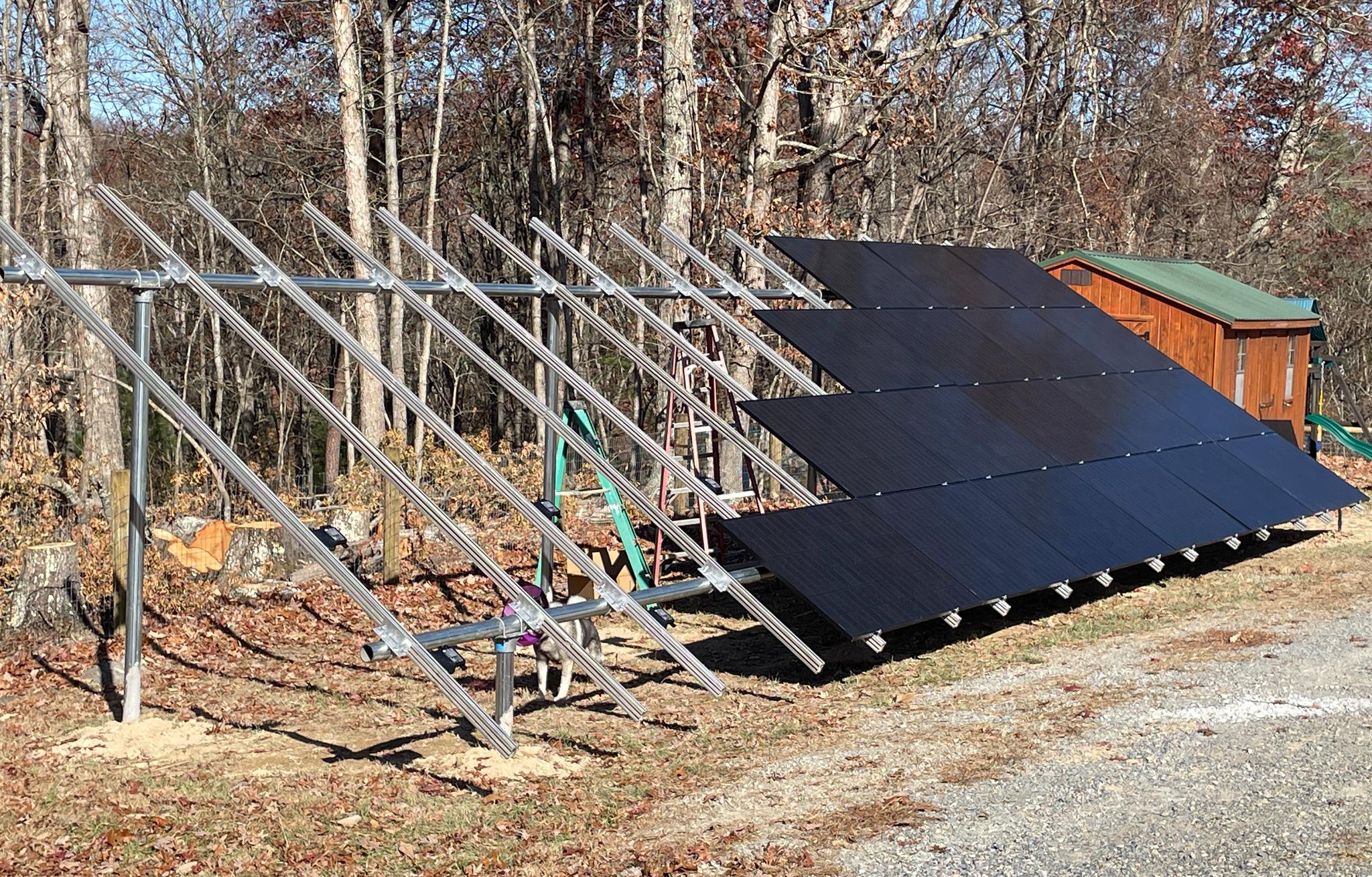 Finishing a ground mount