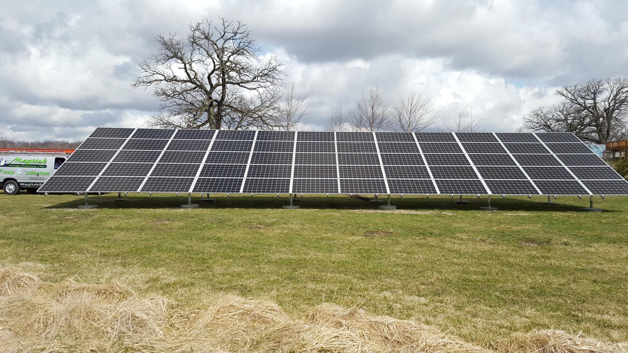 20kW Ground mounted solar array in Harvard, IL