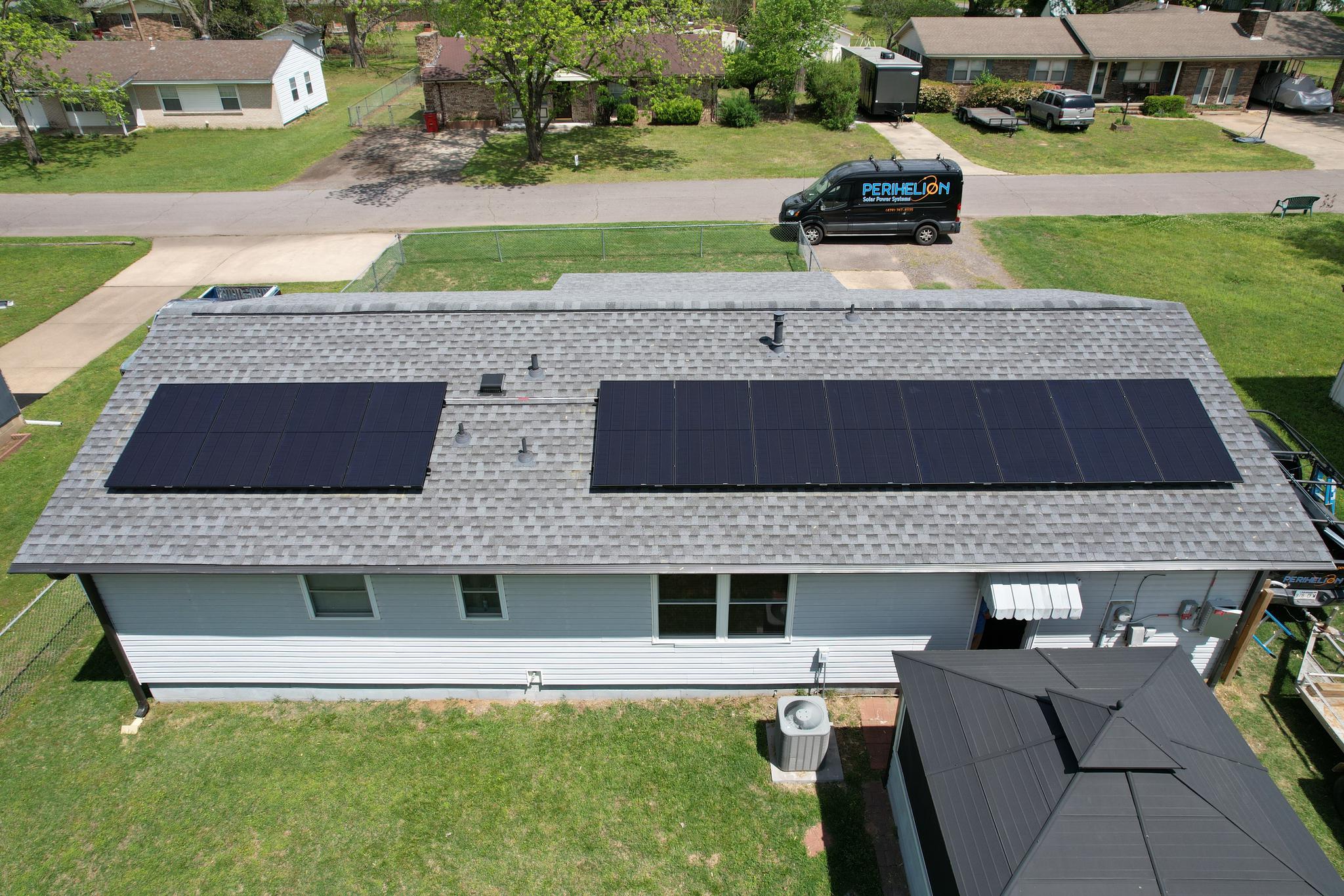 Drone shot of instal