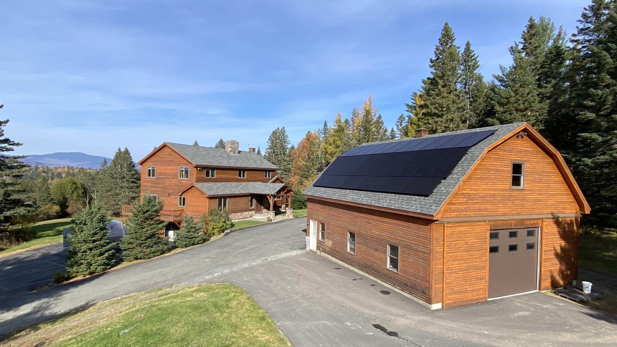 10.8kW system powered by Qcell panels and an SMA string inverter in Rangeley, ME