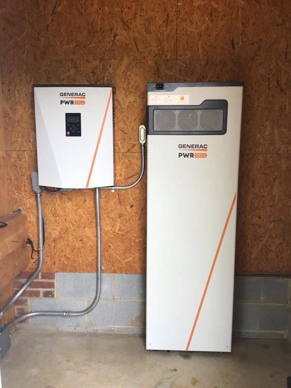 Installed Generac PWRcell battery