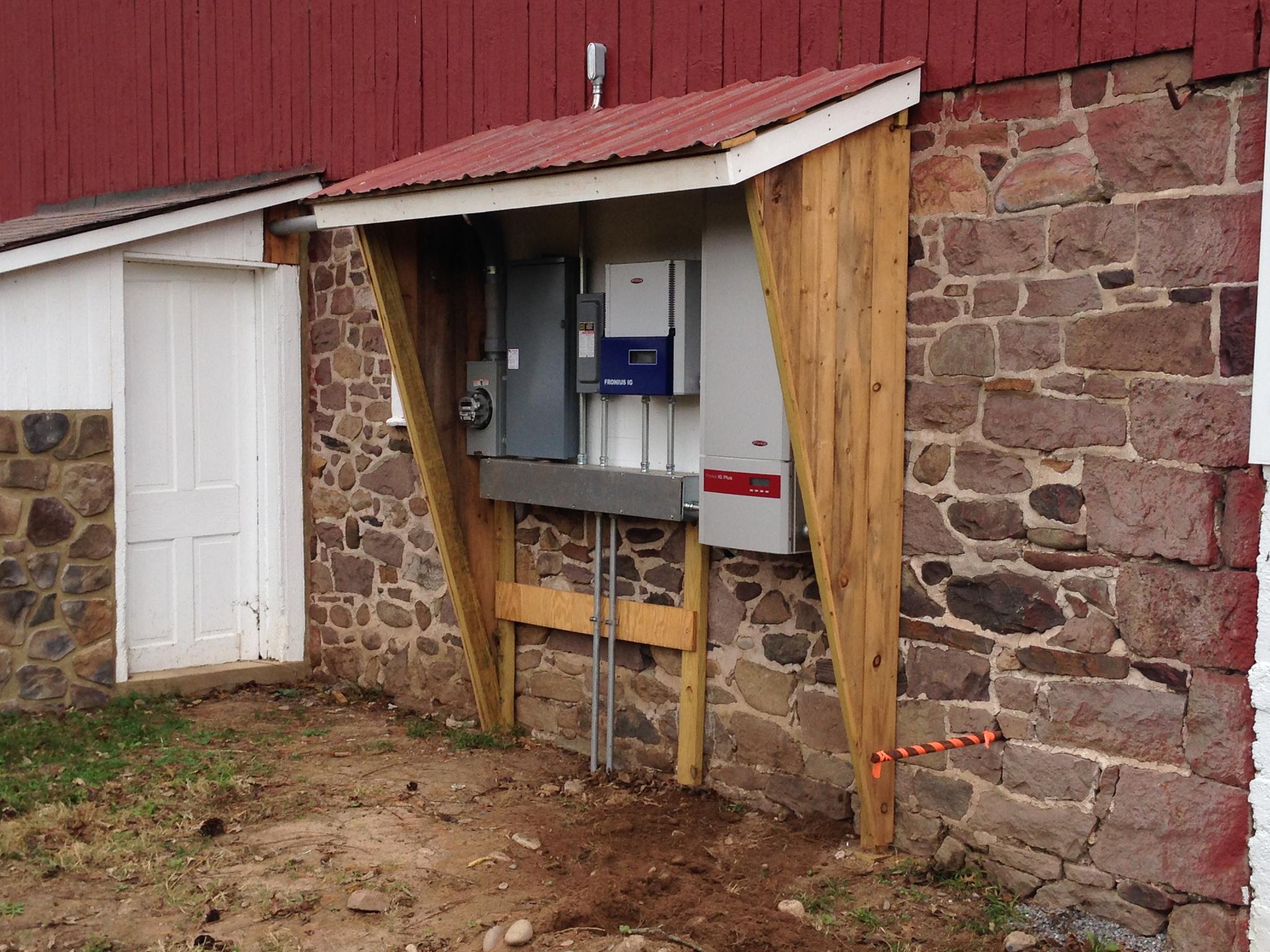 Inverter enclosure at barn