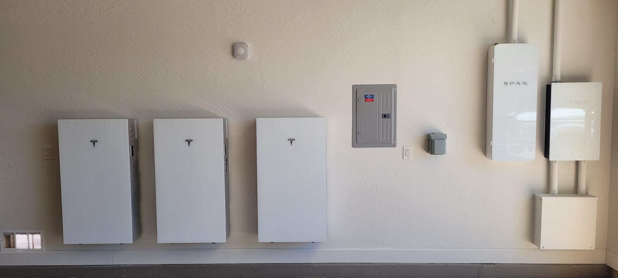Triple Powerwall 3 Installation with SPAN smart electric panel.