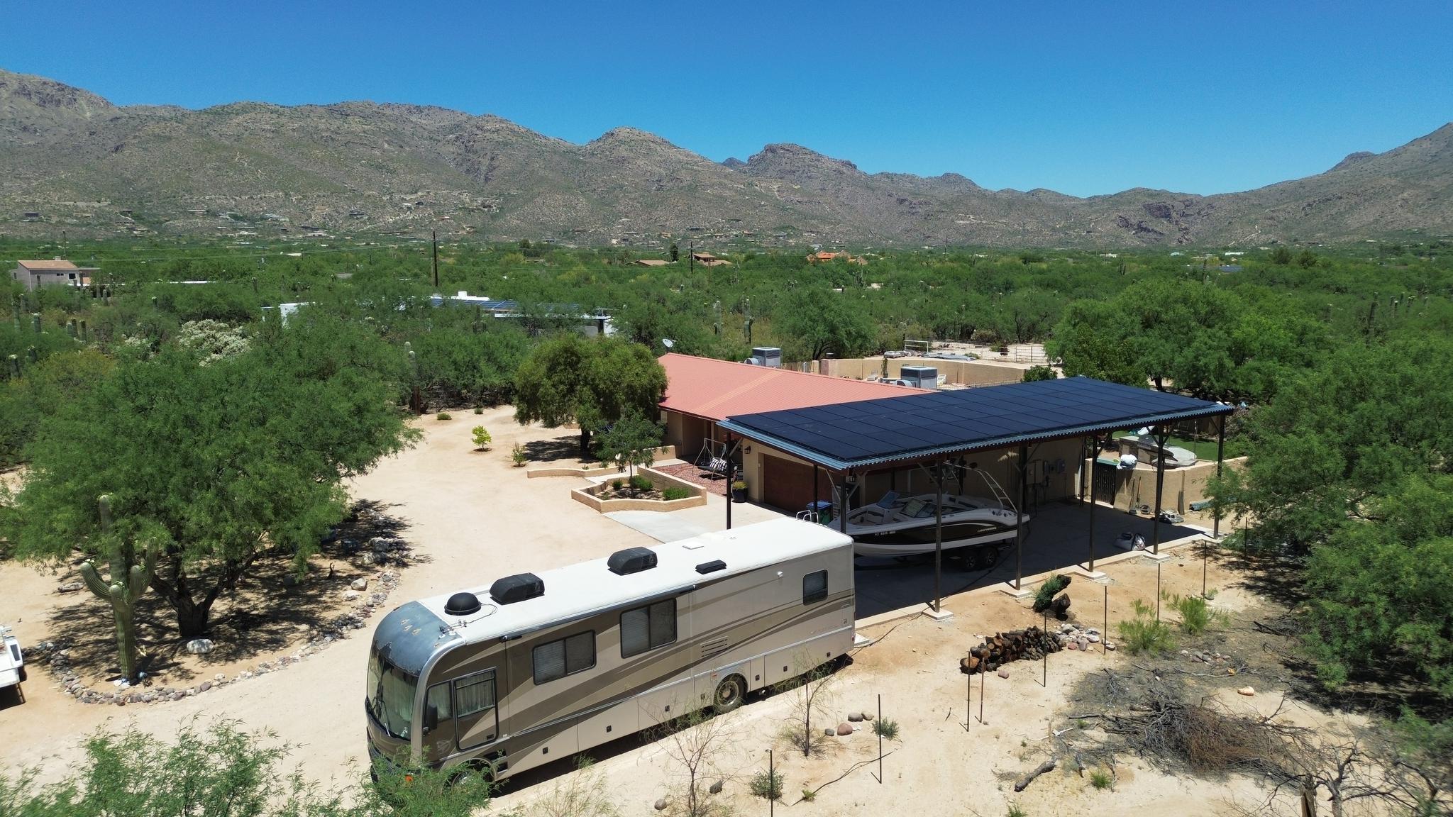 RV Solar Shade Structure