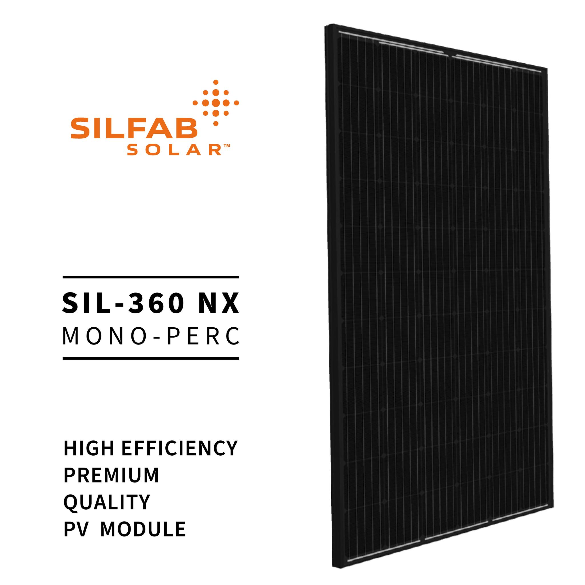 Silfab solar 360W panel