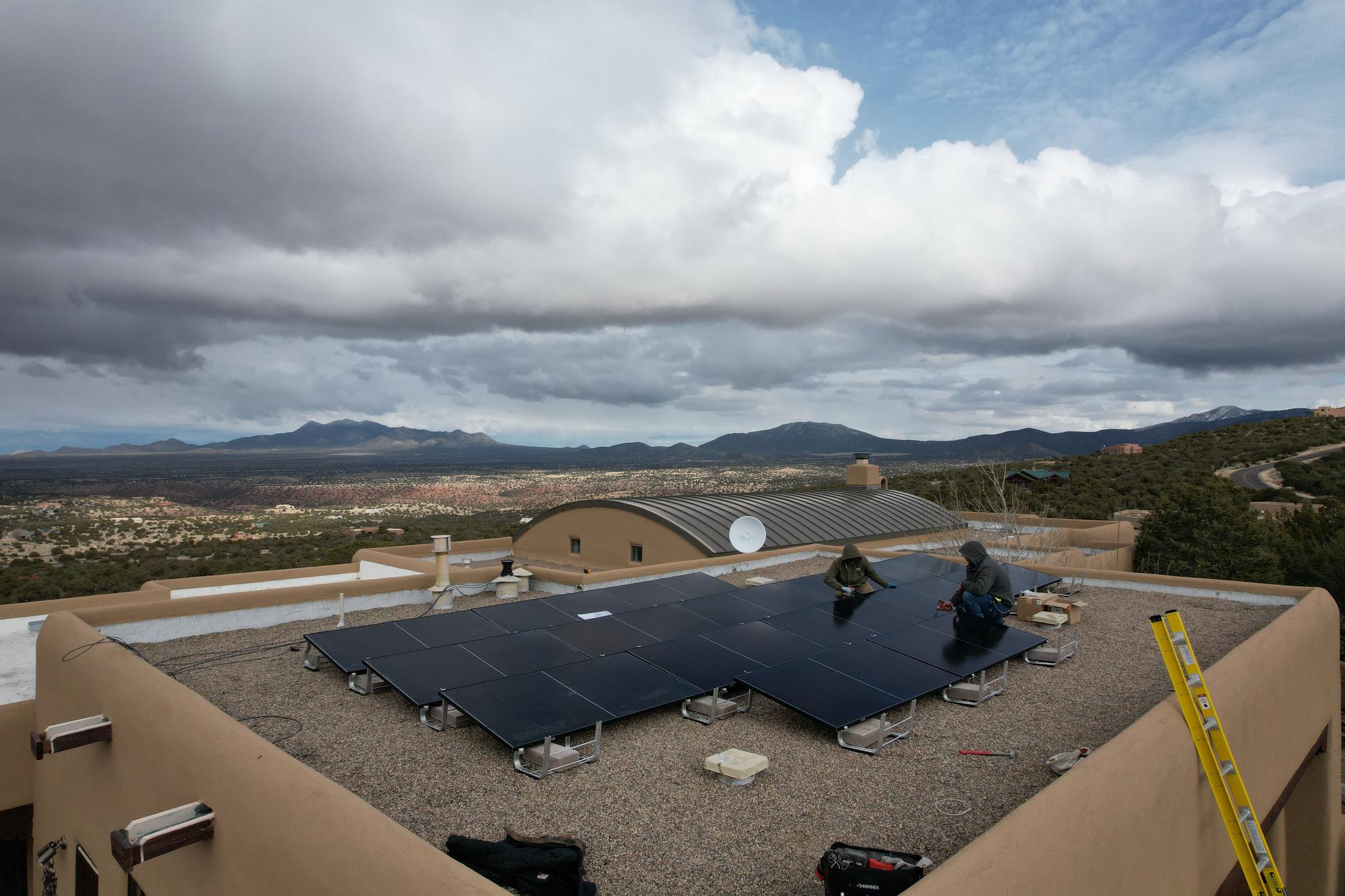 Flat Roof Install (10 Degree Ballast Unirac no holes)
