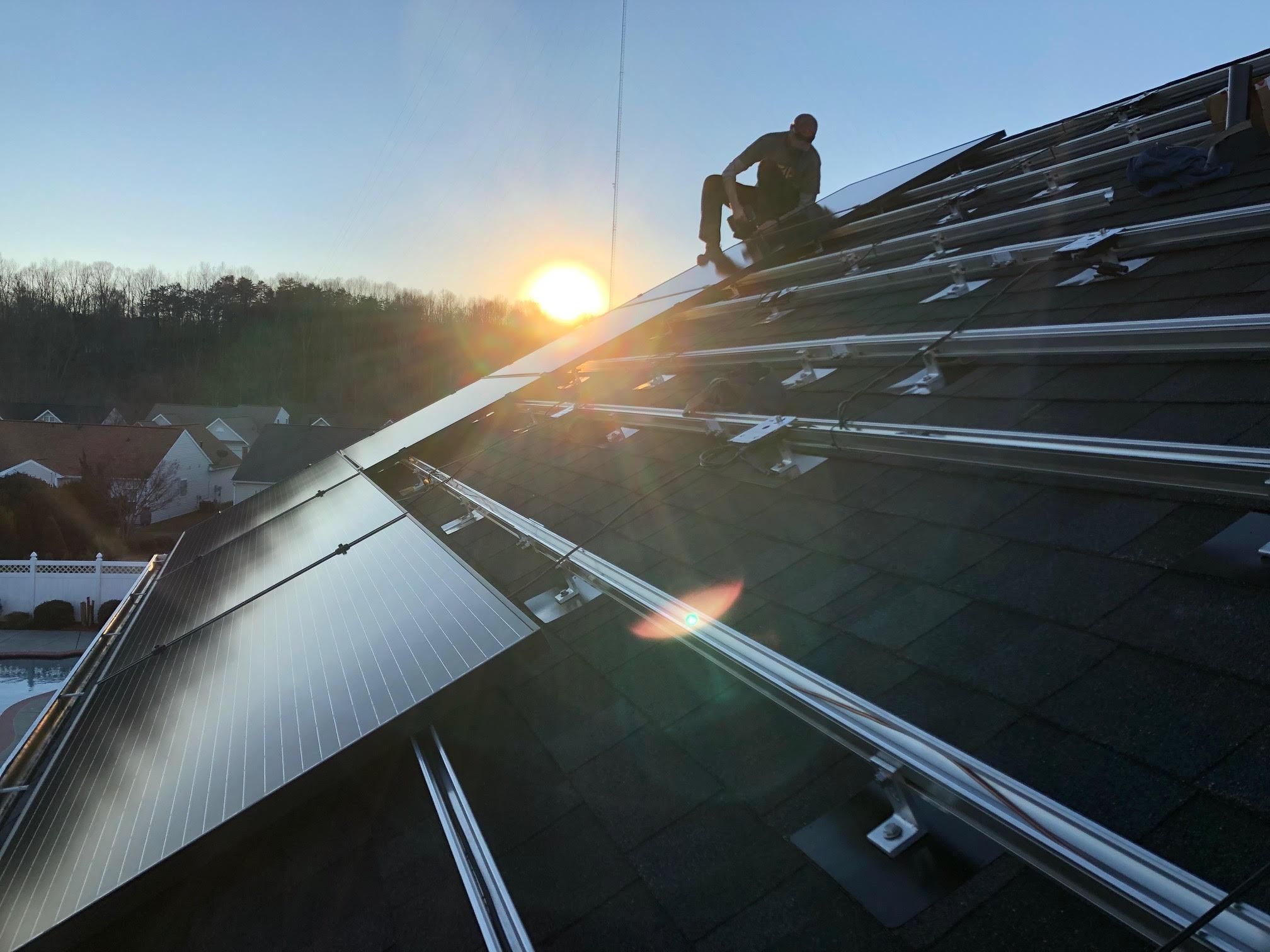 Summit Install at Sunset