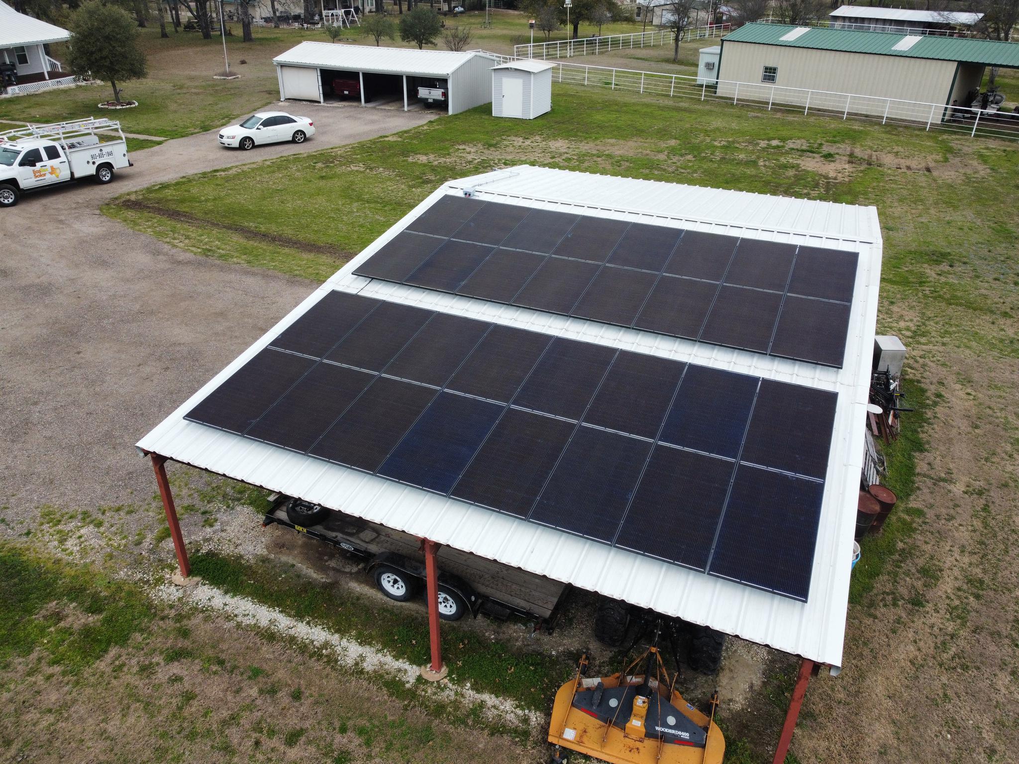 Barn system. Split array for easy access servicing