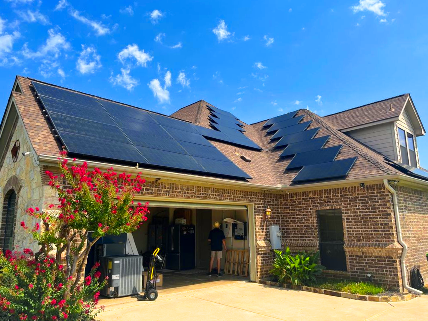 Fortunately it was a beautiful day in Frisco, TX installing this Generac System.