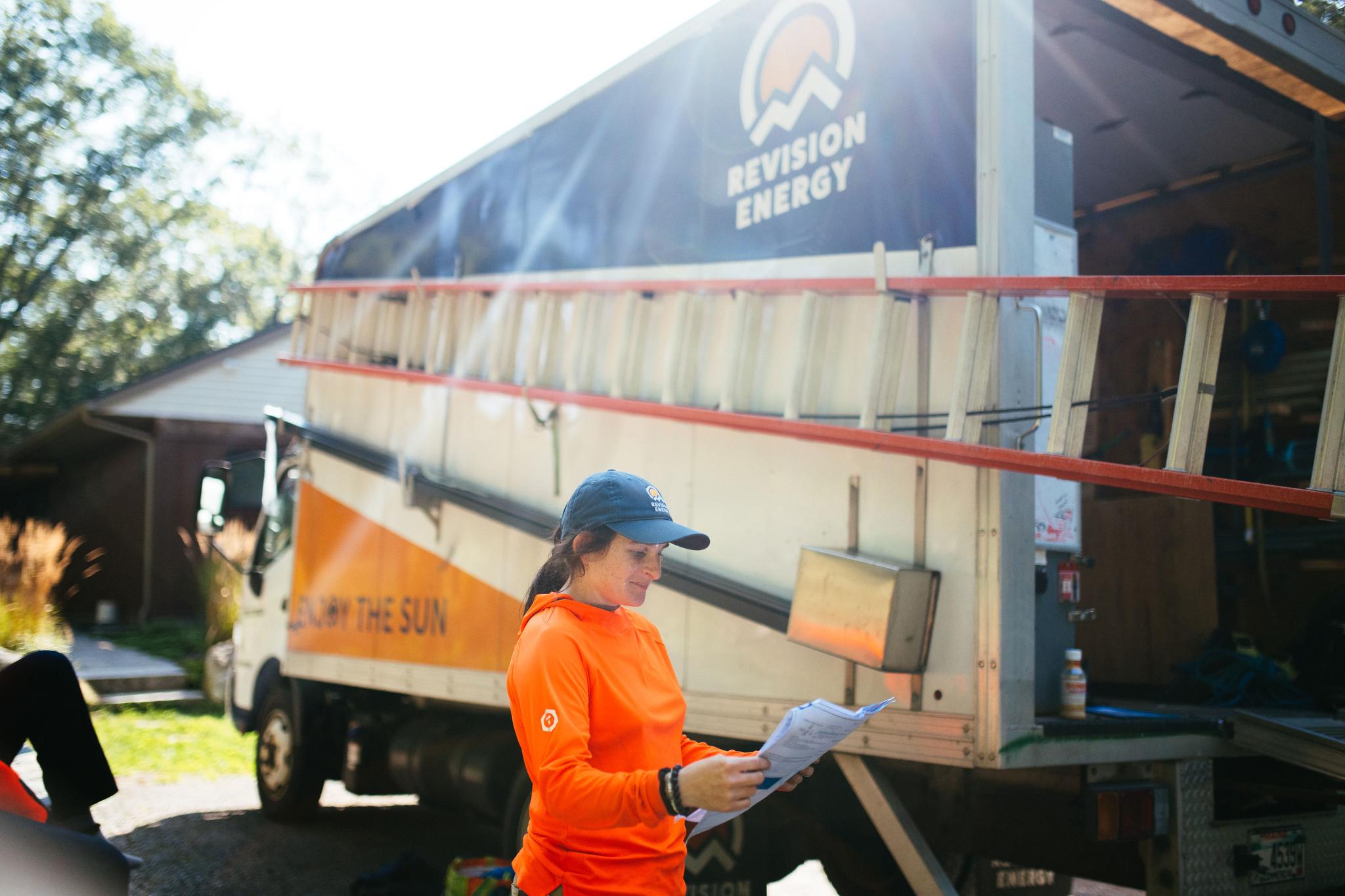 ReVision co-owner preparing for an installation