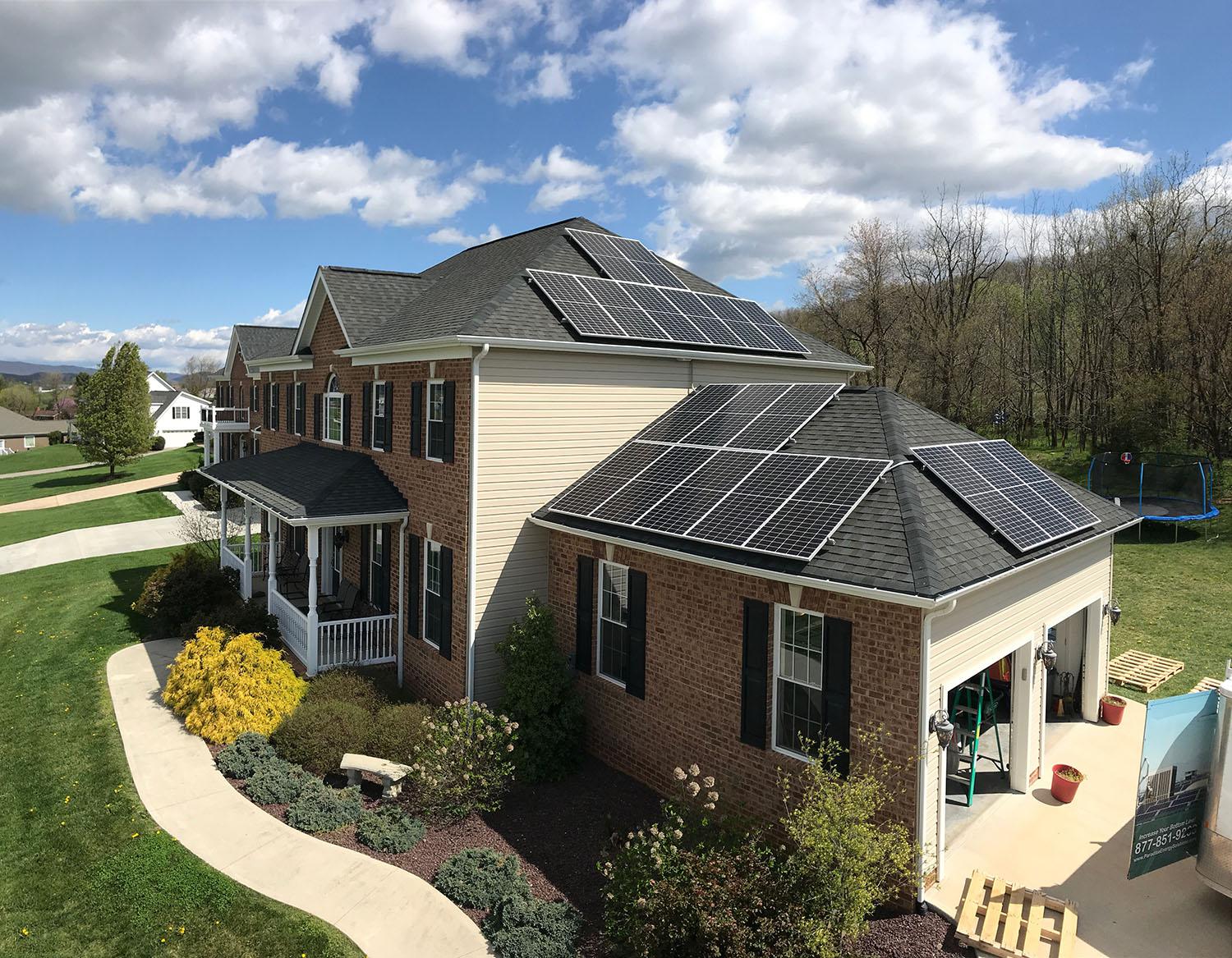 Home solar install in VA by Paradise Energy