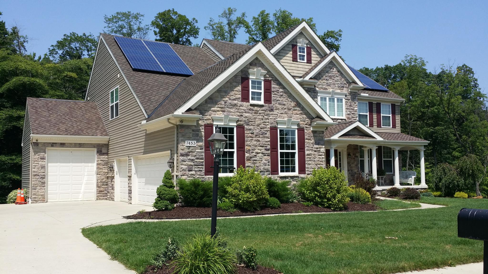 Solar in the front of the house